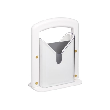 Hoan The Original Bagel Guillotine Universal Slicer, 9.25-Inch, White - Manual High-Precision Slicer