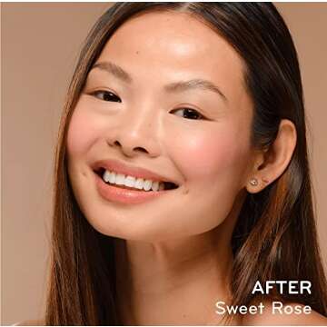 purlisse Blush Glow BB Cheek Color: Cruelty-free & clean, Paraben & Sulfate-free, Cream blush, Long lasting, Vitamin E hydrates | Sweet Rose 0.34oz