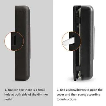 Facon 12Volt Touch Dimmer Switch, 50Watts Max, Use with 12V LED Lights, Incandescent and Halogen Bulbs for RV, Camper, Marine, and Strip Lights