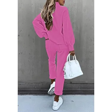 Stylish Fixmatti Women 2 Piece Sweatsuit Tracksuit Set