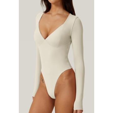 QINSEN Sweetheart Neckline Bodysuit for Women