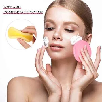 Loyim 120 Pieces Compressed Facial Sponge for Estheticians Face Makeup Removal Cleansing Sponge Pad Exfoliating Spa Wash Round Facial Cleansing Pads Supplies(Pink, Yellow, Blue)