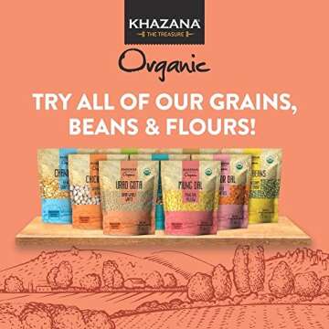 Khazana ORGANIC Mung Dal 2lb - Yellow Petite Split Beans | Non-GMO, Gluten Free & Kosher | Authentic Lentils From India