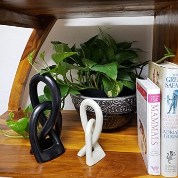 Unique Handcrafted Soapstone Love Knot Sculpture