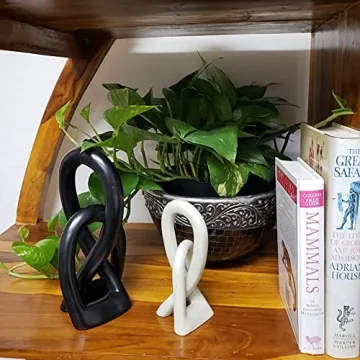 Unique Handcrafted Soapstone Love Knot Sculpture