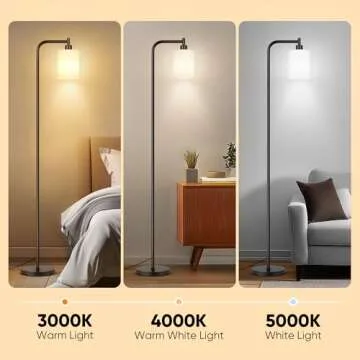 QiMH Modern Adjustable Floor Lamp for Living Room