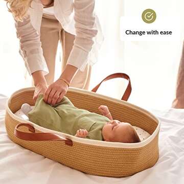 Stylish Moses Basket for Portable Baby Care & Changing Needs