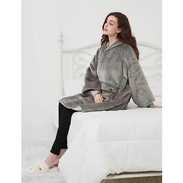 KFUBUO Wearable Blanket Hoodie for Adults Oversized Comfort