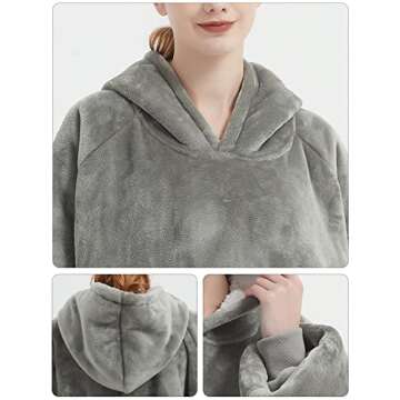 KFUBUO Wearable Blanket Hoodie for Adults Oversized Comfort