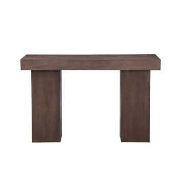 Bassett Mirror Company Padula Brown Oak Console in Dark Brown Mango Wood