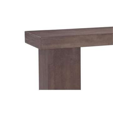 Bassett Mirror Company Padula Brown Oak Console in Dark Brown Mango Wood