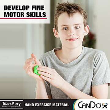 CanDo TheraPutty Standard Hand Exercise Putty For Rehabilitation, Exercises, Hand Therapy, Occupational Therapy, Hand Strengthening, Improve Motor Skills, Stress Relief 4-ounce