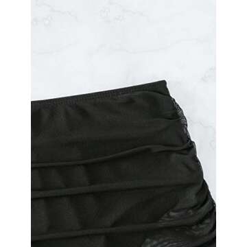 OYOANGLE Women's High Waisted Swim Skirt - Stylish & Comfortable