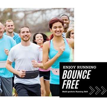 USHAKE Slim Running Belt, Workout Fanny Pack for Men Women,Exercise Waist Pack for Apple iPhone Holder, Runner Belt for Running Walking Cycling Camping Gym Light Purple