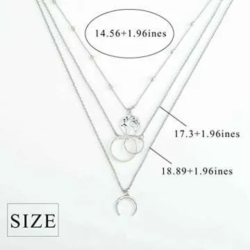 Elegant Bohemian Silver Layered Necklace for Women