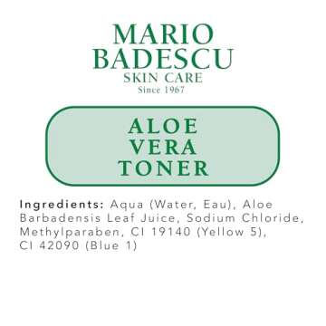Mario Badescu Aloe Vera Toner for Dry and Sensitive Skin | Soothing Facial Toner that Hydrates and Balances| Formulated with Aloe Vera| 8 FL OZ (Pack of 1)