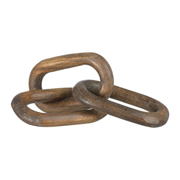 Creative Co-Op Reclaimed Wood 3 Links Chain - Elegant Natural Décor