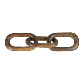 Creative Co-Op Reclaimed Wood 3 Links Chain for Home Decor