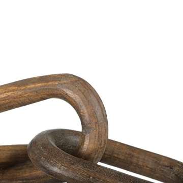Creative Co-Op Reclaimed Wood 3 Links Chain for Home Decor