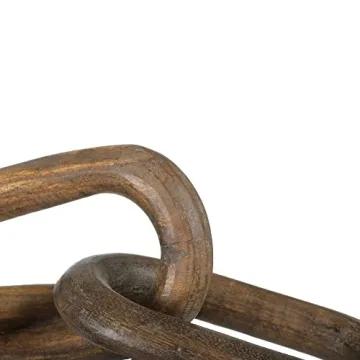 Creative Co-Op Reclaimed Wood 3 Links Chain for Home Decor