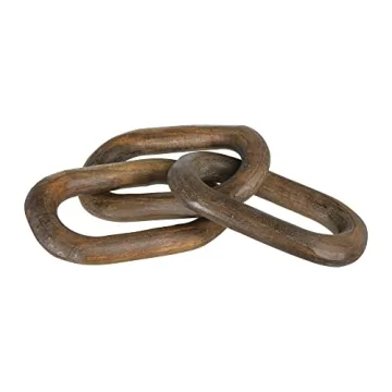 Creative Co-Op Reclaimed Wood 3 Links Chain for Home Decor