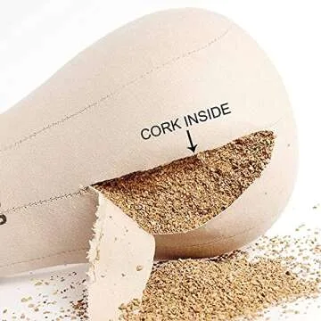 HAIREALM Wig Head for Making Wigs Mannequin Head Cork Block Dome Canvas Head for Wigs 22 inches FBTN1