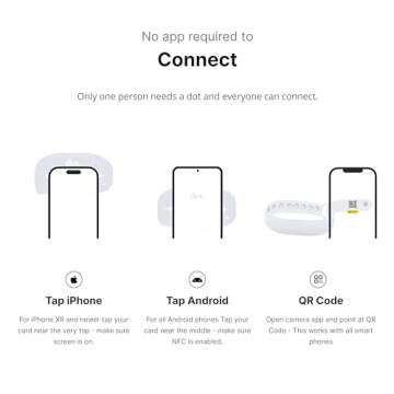 dot. Band - Digital Business Card Wristband - Tap to Share NFC - iPhone & Android (Black)