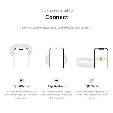 dot. Band - Digital Business Card Wristband - Tap to Share NFC - iPhone & Android (Black)