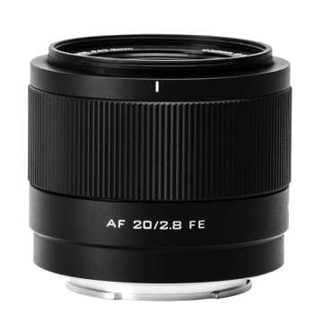 VILTROX 20mm f2.8 FE, 20mm f/2.8 e-Mount Full Frame AF Lens for Sony e Mount, Prime Wide Angle Lens for Sony e Mount a7cr a7cii a7c a6700 zv-e100 a6600 a6400 a7iv a7iii