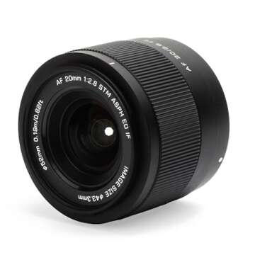 VILTROX 20mm f2.8 FE, 20mm f/2.8 e-Mount Full Frame AF Lens for Sony e Mount, Prime Wide Angle Lens for Sony e Mount a7cr a7cii a7c a6700 zv-e100 a6600 a6400 a7iv a7iii