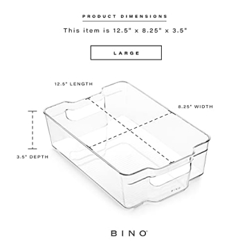 BINO Stackable Storage Bins for Easy Organization 2 Pack