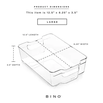 BINO Stackable Storage Bins for Easy Organization 2 Pack