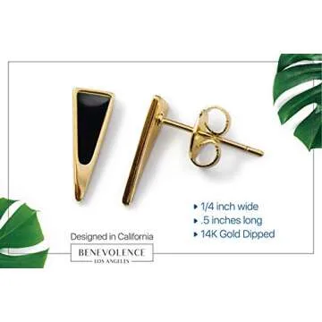 Benevolence LA Gold Stud Earrings - Elegant & Dainty Design