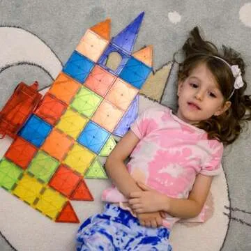 Nutty Toys Magnetic Tiles & Car Set, STEM Educational Magnet Building Blocks Top Kids Toddler Activities Birthday Gifts for Age 3 4 5 6 7 8 Year Old Best Boy Girl Christmas Stocking Stuffers Idea 2024