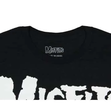 Seven Times Six Misfits Men's Fiend Skull Filled Logo Adult Short Sleeve T-Shirt (Black, XXX-Large)