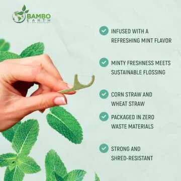 Natural Dental Floss Picks - Eco Friendly Cruelty Free & Vegan Tooth Flossers Pick Set with BPA Free...