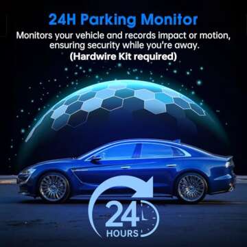 Yonvim Dash Cam 2.5K Front and Rear with Night Vision