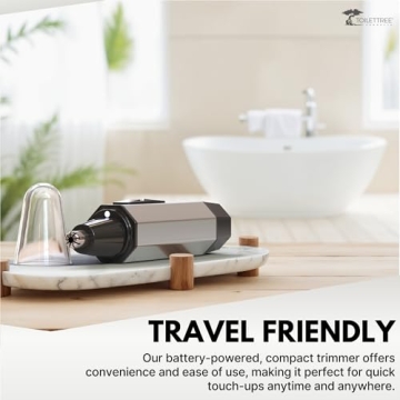 ToiletTree Products Nose Hair Trimmer with LED Light - Stainless Steel, Heavy-Duty Casing - Ear & Nose Hair Trimmer - Men's Grooming Trimmer for Beard, Eyebrows, and Ears