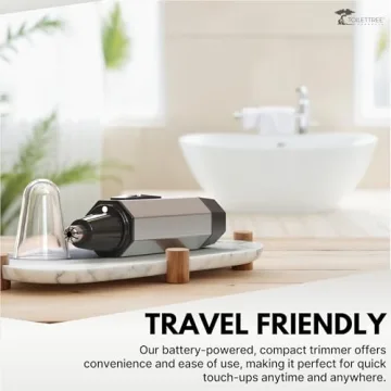 ToiletTree Products Nose Hair Trimmer with LED Light - Stainless Steel, Heavy-Duty Casing - Ear & Nose Hair Trimmer - Men's Grooming Trimmer for Beard, Eyebrows, and Ears