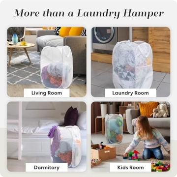 Handy Laundry Collapsible Mesh Hamper for Convenience