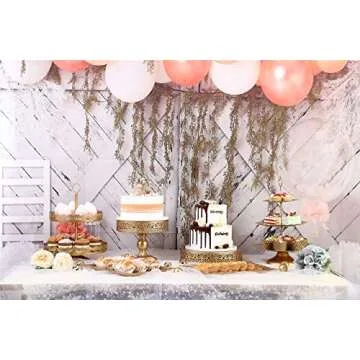 GMWD 6 Pcs Gold Cake Stands Set, Cake Pedestal Display Table Tiered Cupcake Holder Candy Fruite Dessert Plate Decorating for Wedding Birthday Party Baby Shower Celebration