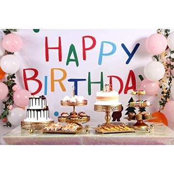 GMWD 6 Pcs Gold Cake Stands Set, Cake Pedestal Display Table Tiered Cupcake Holder Candy Fruite Dessert Plate Decorating for Wedding Birthday Party Baby Shower Celebration