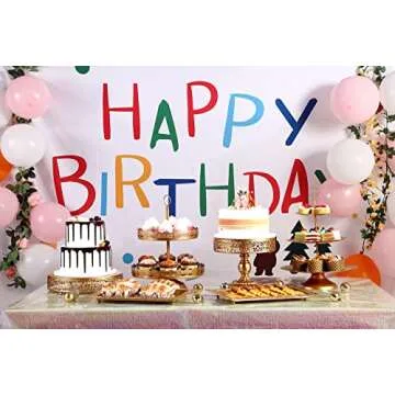 GMWD 6 Pcs Gold Cake Stands Set, Cake Pedestal Display Table Tiered Cupcake Holder Candy Fruite Dessert Plate Decorating for Wedding Birthday Party Baby Shower Celebration