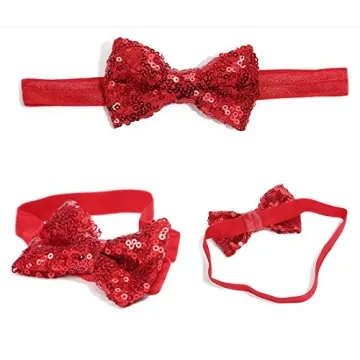 OAISNIT Baby Girl Sparkly Mary Jane Flats with Headband