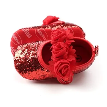 OAISNIT Baby Girl Sparkly Mary Jane Flats with Headband