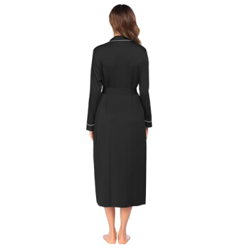 Ekouaer Soft Knit Robe Stylish Comfortable Women Sleepwear