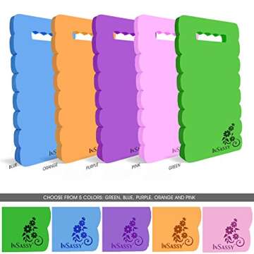 InSassy Garden Kneeler Pad - Kneeling Mat for Gardening Baby Bath Yoga Exercise & Prayer - High Dens...