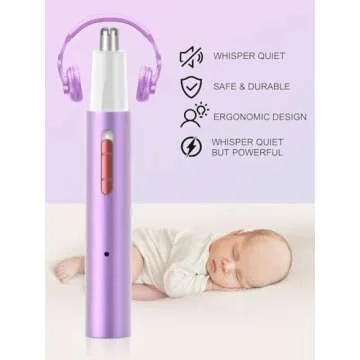 Ginity 2024 USB Nose Hair Trimmer - Painless Grooming Tool