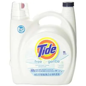Tide Free & Gentle HE Liquid Laundry Detergent, Unscented, 4.43 L (96 Loads)