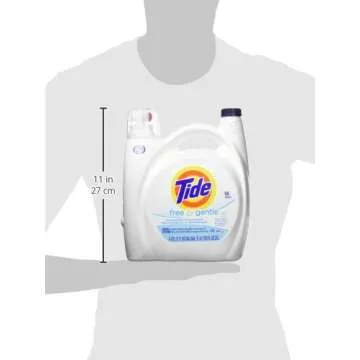 Tide Free & Gentle HE Liquid Laundry Detergent, Unscented, 4.43 L (96 Loads)